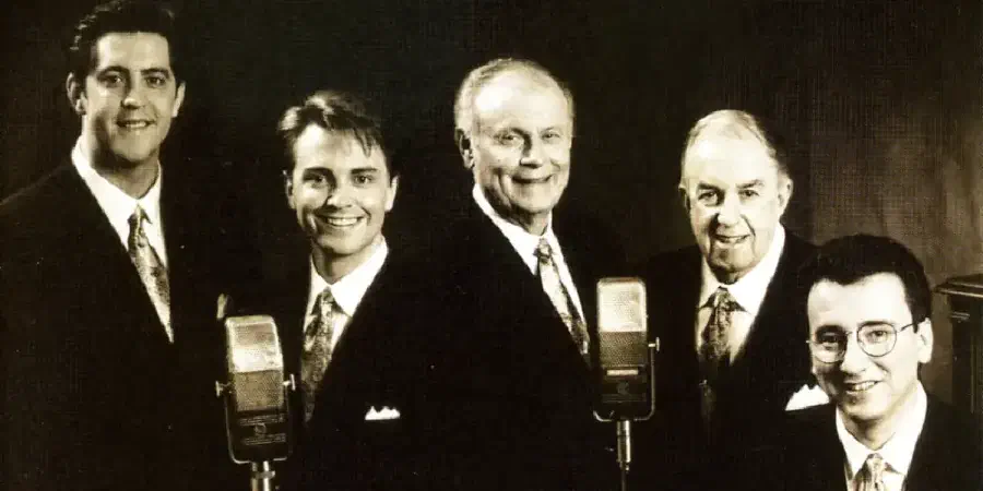 Portrait of The Cathedrals: Ernie Haase, Scott Fowler, Glen Payne, George Younce, Roger Bennett